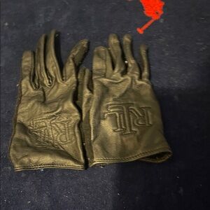 Lauren Ralph Lauren Black Leather Gloves